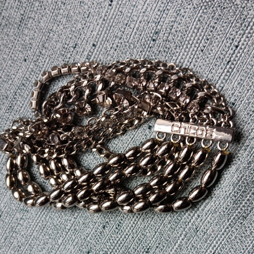 Chico's Metallic Multi-Strand Necklace